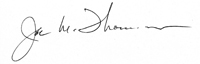A Letter from the President's Signiture
